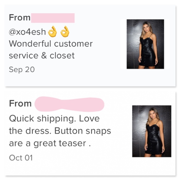 PU Leather Cami Button Through Black Mini Dress - Picture 6 of 9